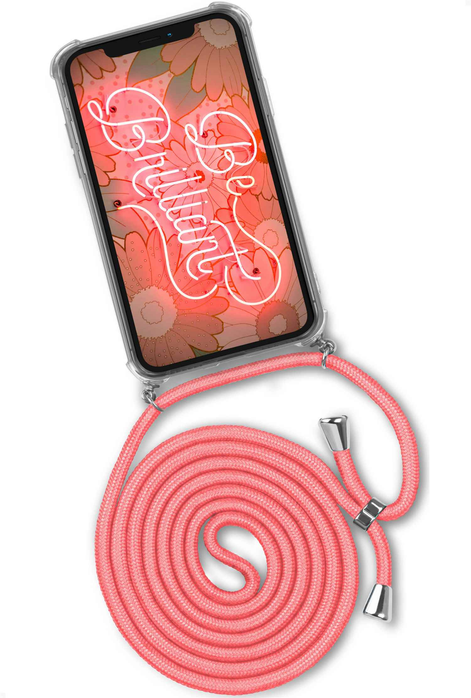 iPhone ONEFLOW Backcover, Case, Kooky Twist Apple, 12, (Silber) Flamingo