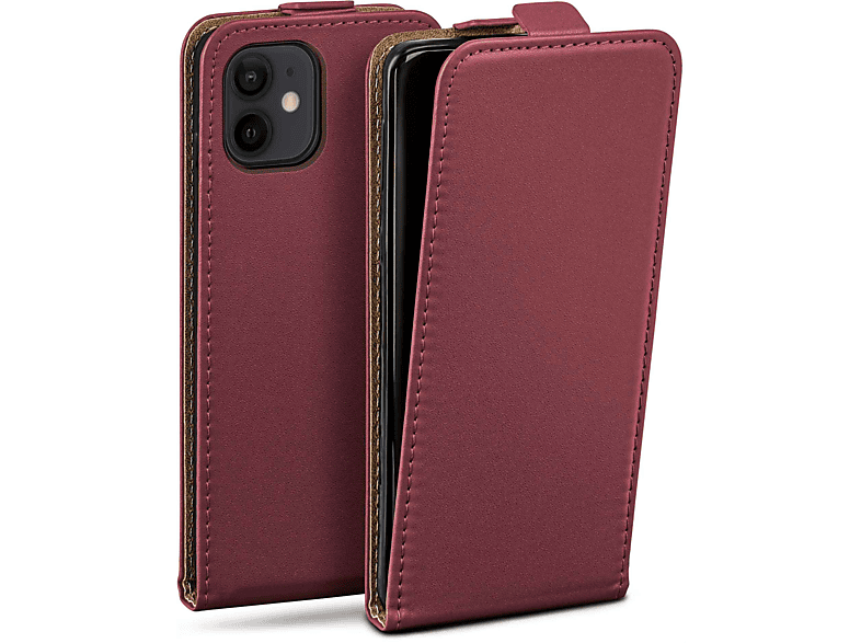 MOEX Flip Case, Flip Cover, 12 Maroon-Red Apple, iPhone mini