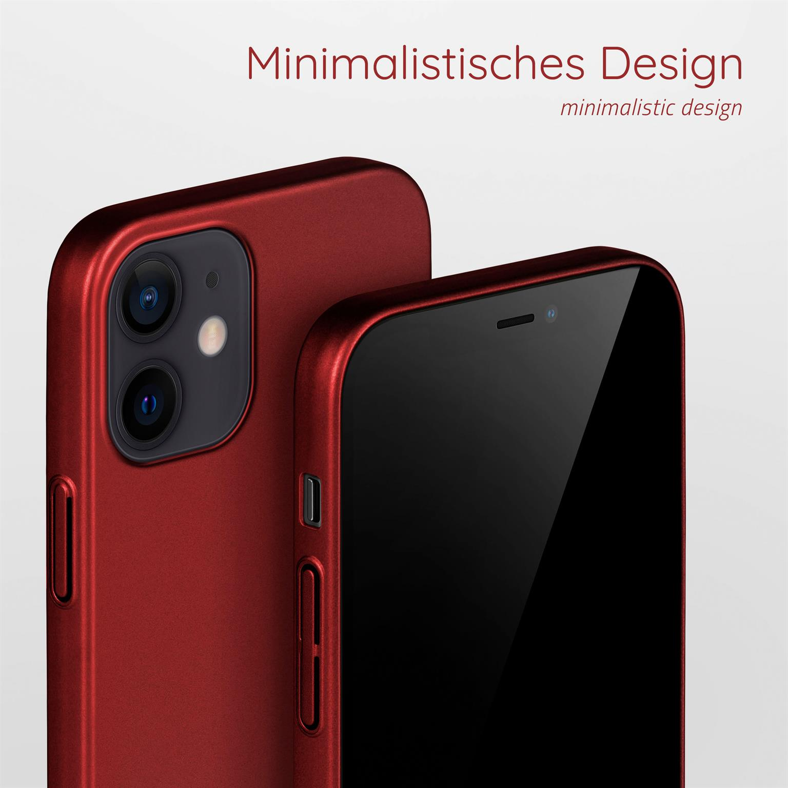 mini, MOEX Apple, Alpha iPhone Case, Backcover, 12 Rot