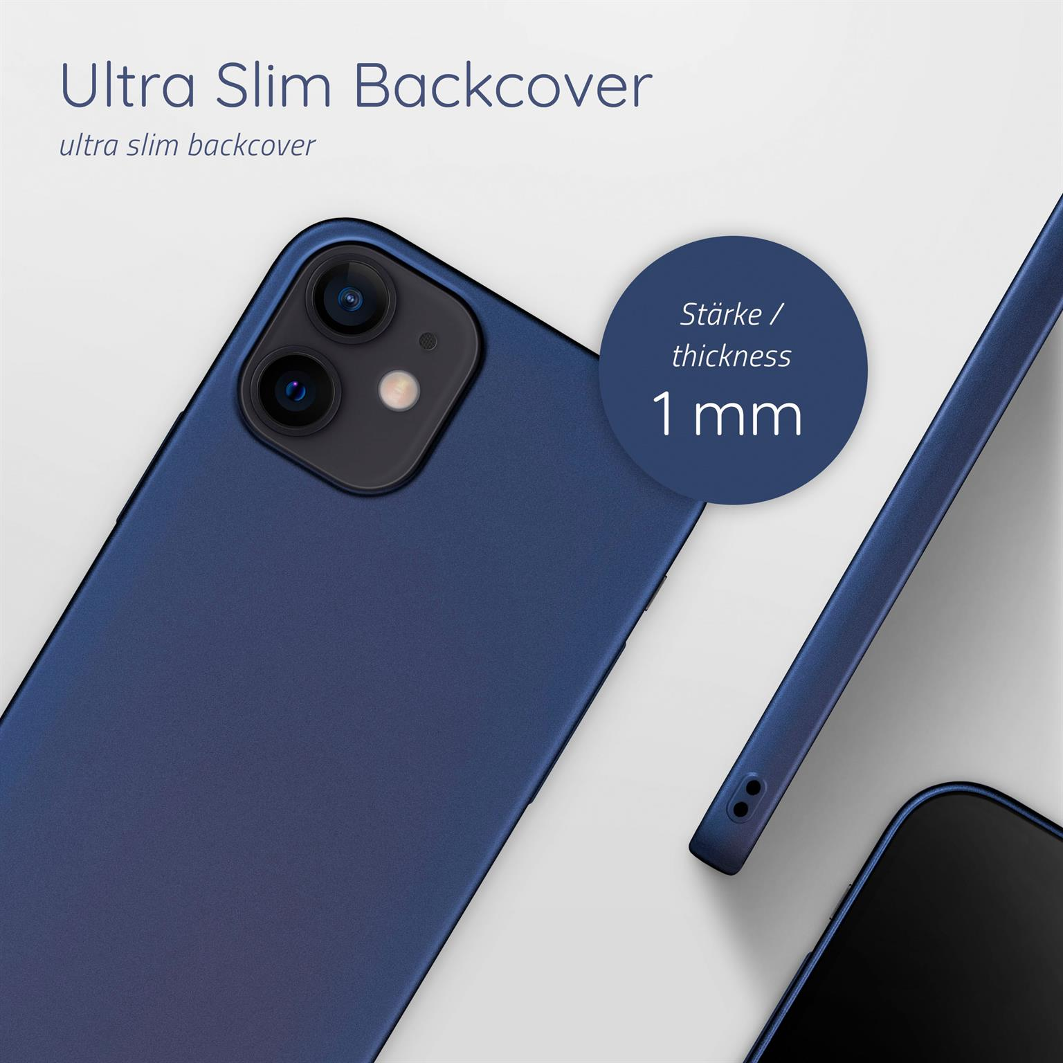 Backcover, Blau Apple, iPhone Alpha MOEX Case, 12,