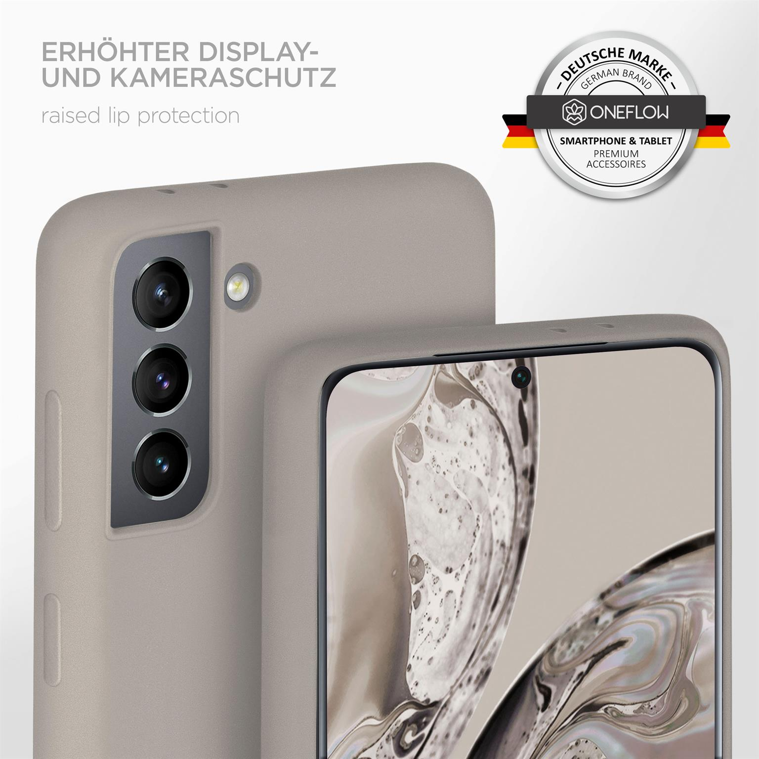 Case, Soft Samsung, Backcover, S21, Galaxy ONEFLOW Taupe