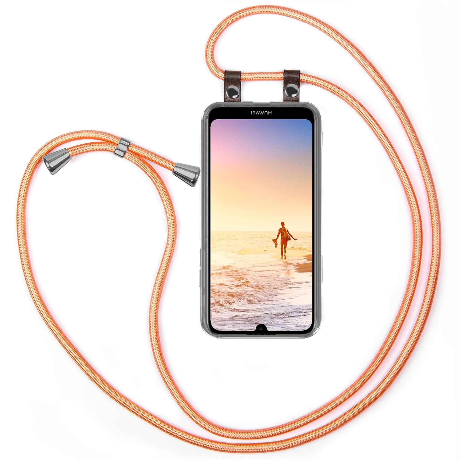 MOEX Handykette, Backcover, Shiny Huawei, Y6 Coral (2019)