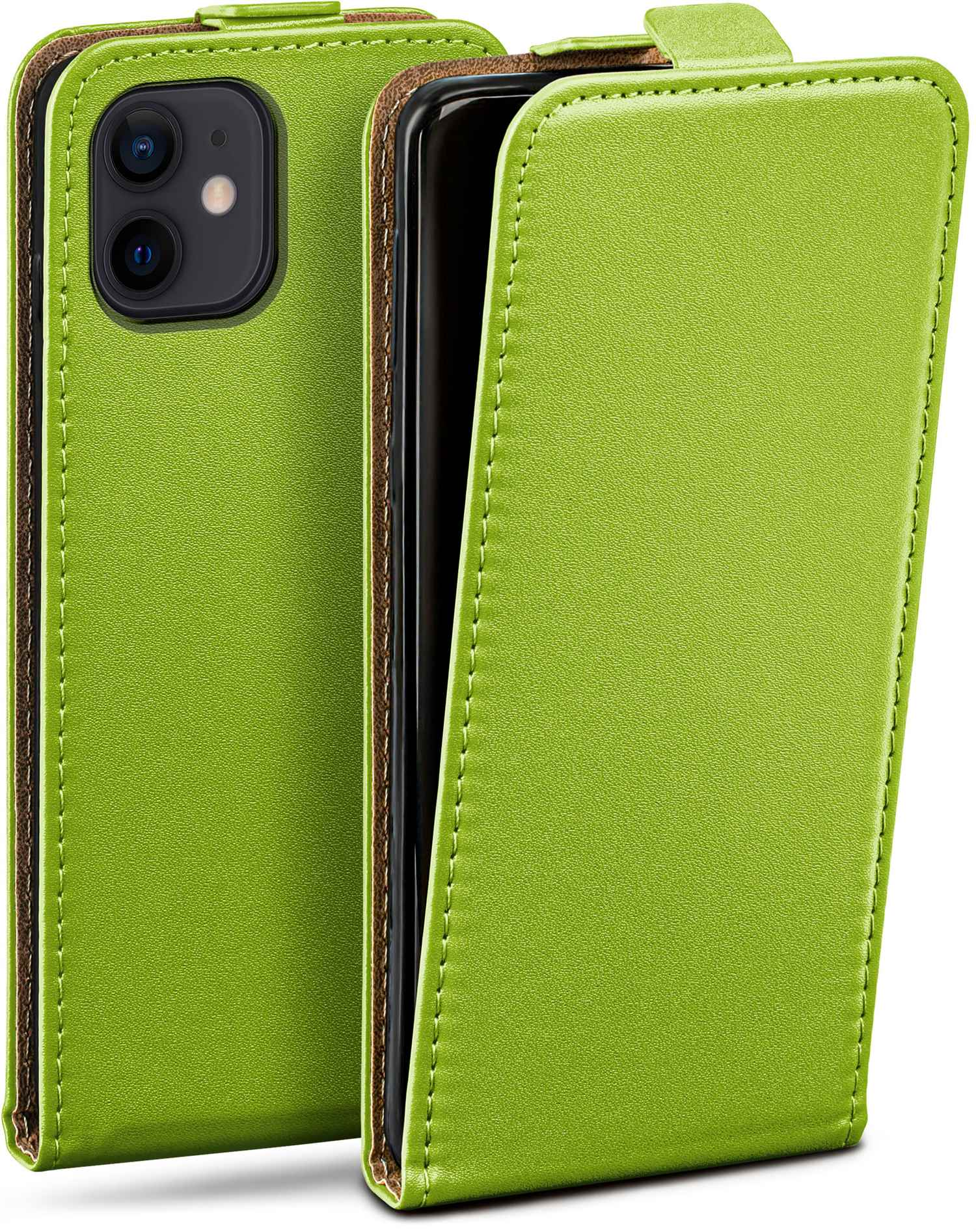 Cover, Flip 12 Apple, mini, iPhone Lime-Green Flip MOEX Case,