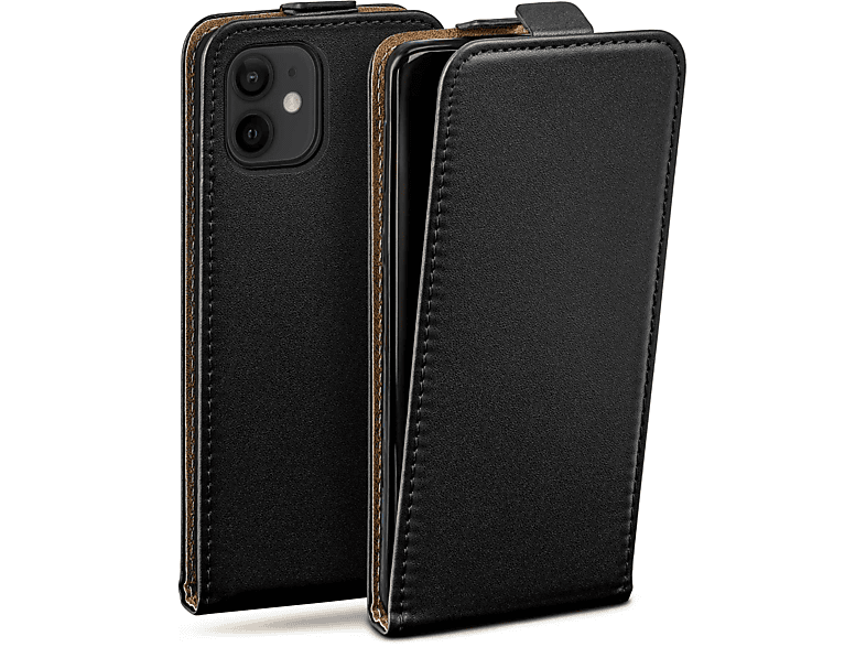 Deep-Black Apple, Flip Flip iPhone Case, mini, MOEX 12 Cover,