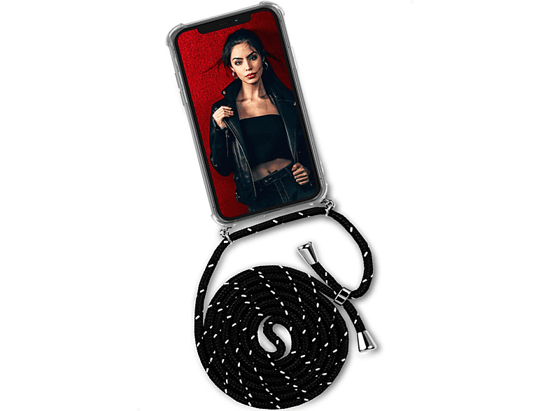 ONEFLOW Twist Case - IPhone 16 Pro Strap Case - Mobile Phone Chain Shoulder Strap Case With Removable Mobile Phone Chain Lanyard And Lanyard, Dark Grey - View #4