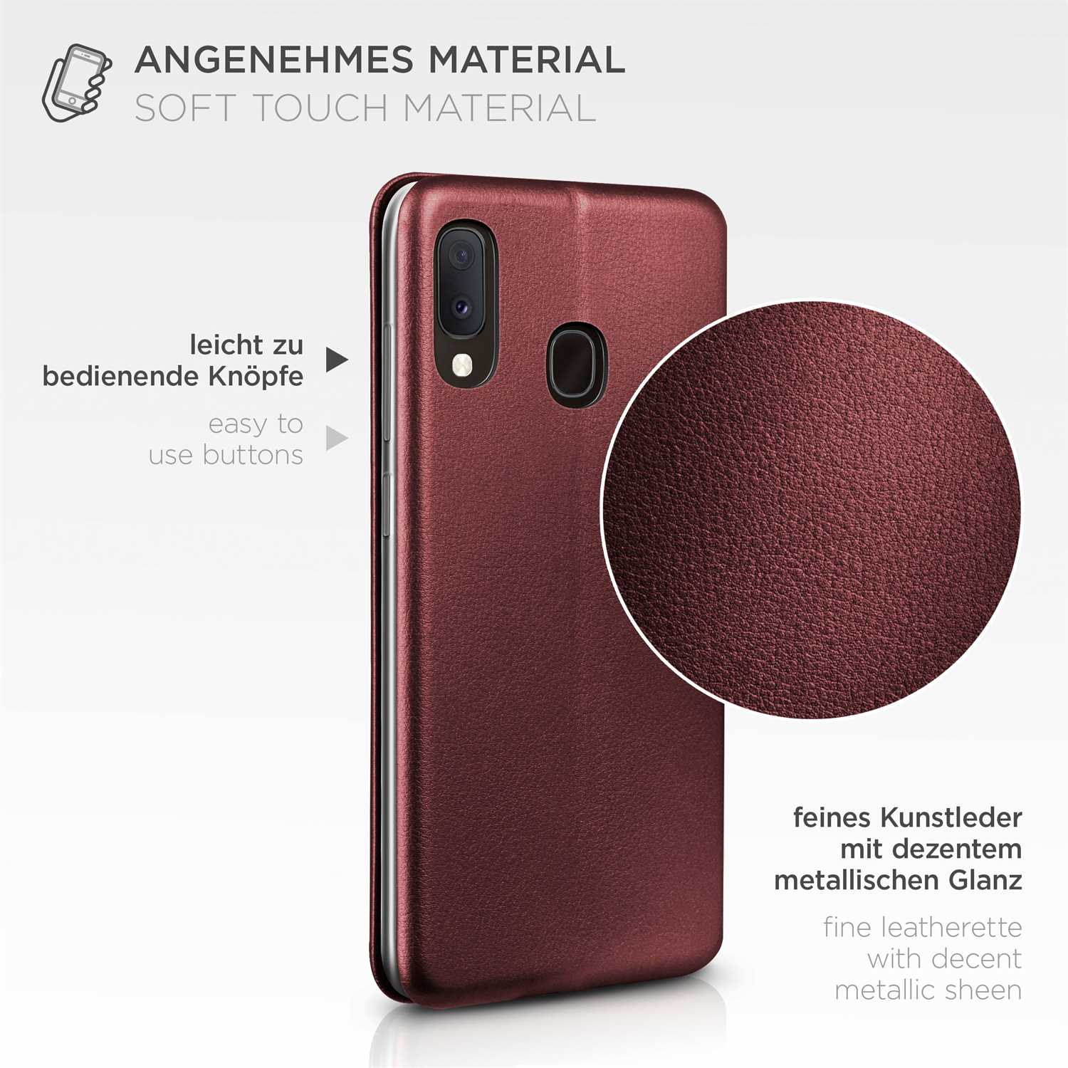 Cover, Burgund Galaxy Flip - ONEFLOW Red Case, A20e, Business Samsung,