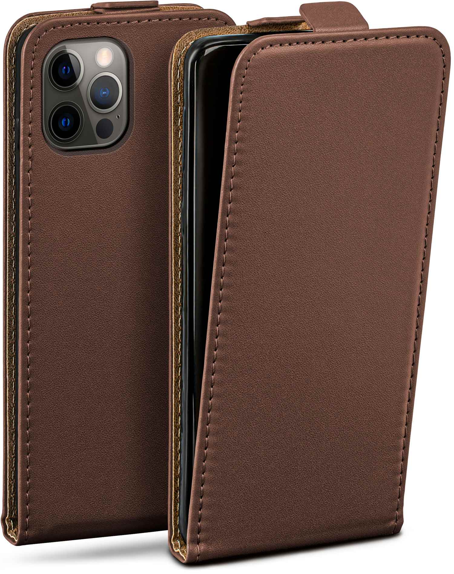 MOEX Flip Case, Flip Pro Apple, iPhone Cover, 12 Max, Oxide-Brown