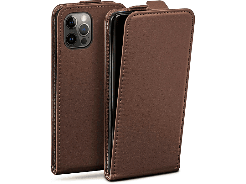 MOEX Flip Case, Flip Pro Apple, iPhone Cover, 12 Max, Oxide-Brown