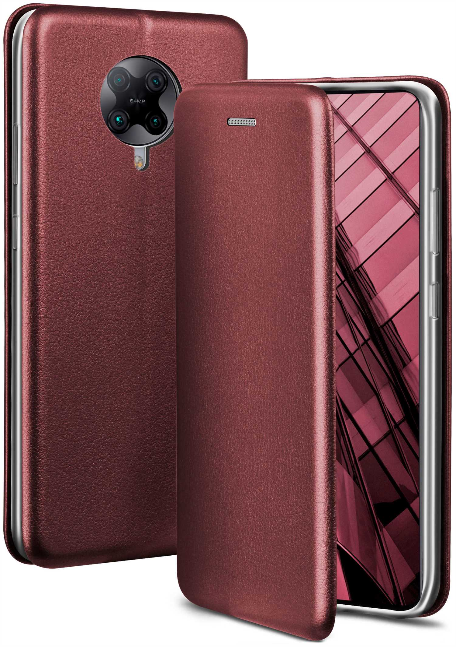 Red Flip Poco F2 - Pro, ONEFLOW Cover, Burgund Business Xiaomi, Case,
