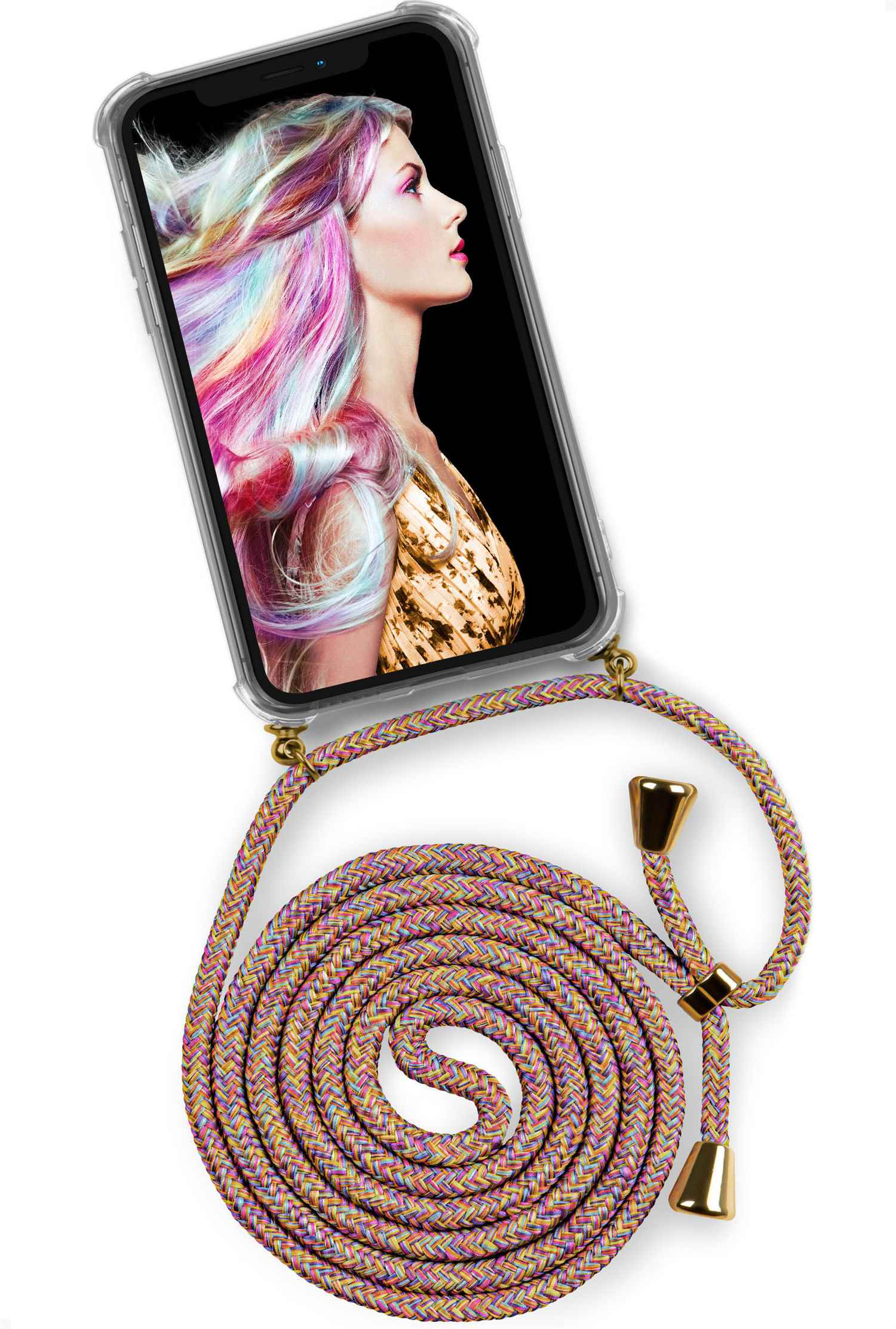 ONEFLOW Twist Case, Backcover, Apple, iPhone Sunny Rainbow 12 (Gold) Pro