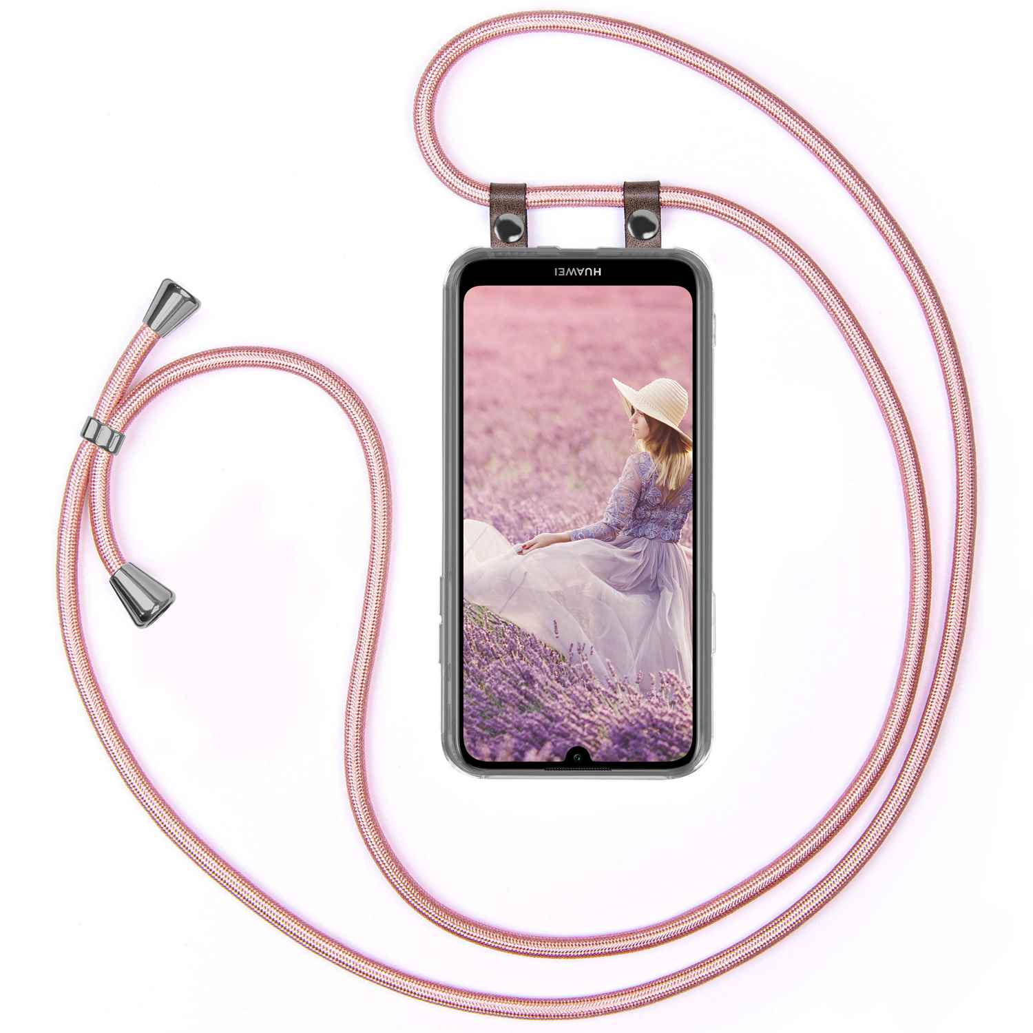 Rose Backcover, (2019), Gold Y6 MOEX Huawei, Handykette,