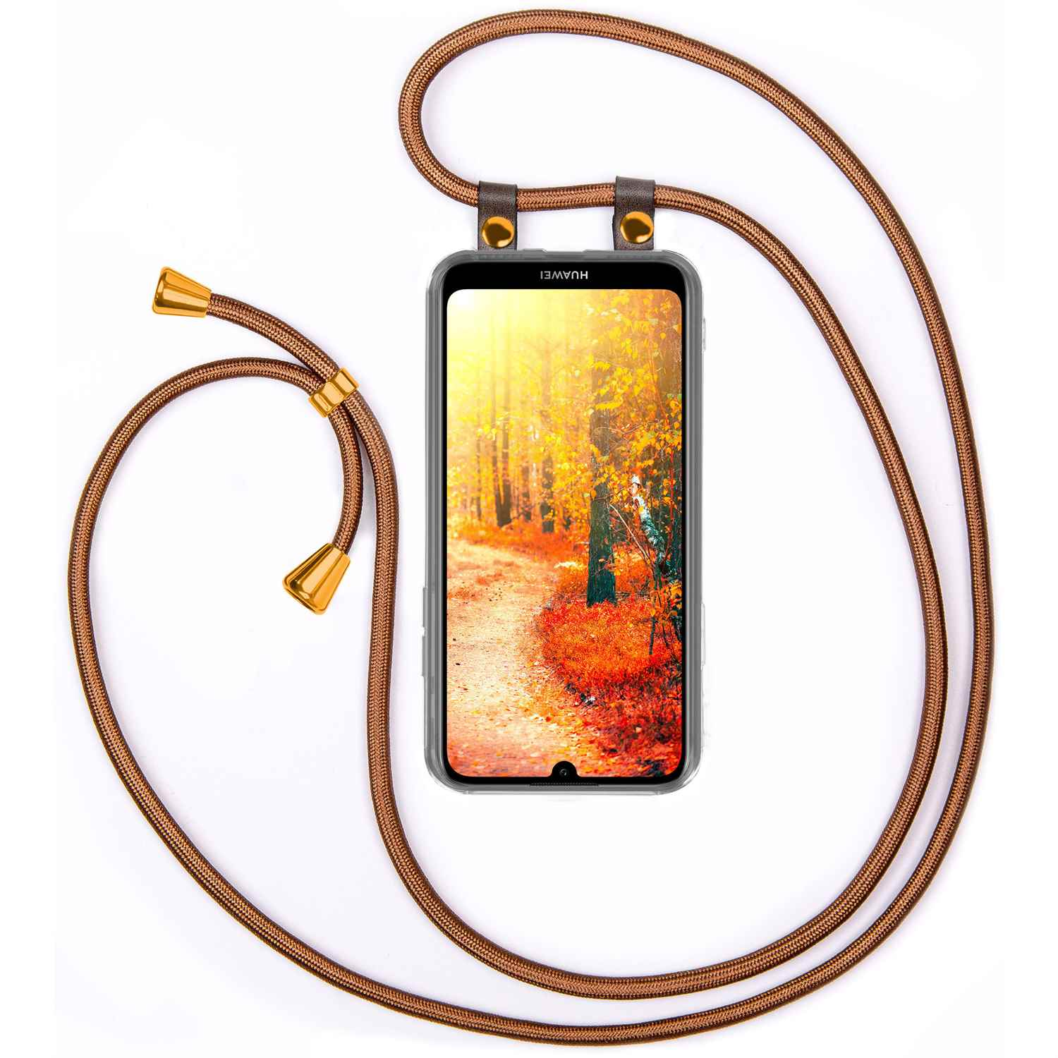 Handykette, Huawei, MOEX Shiny Y6 Brown Backcover, (2019),