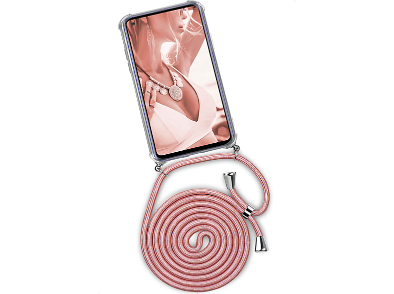ONEFLOW Twist Case, Backcover, Galaxy Samsung, (Silber) A21s, Shiny Blush
