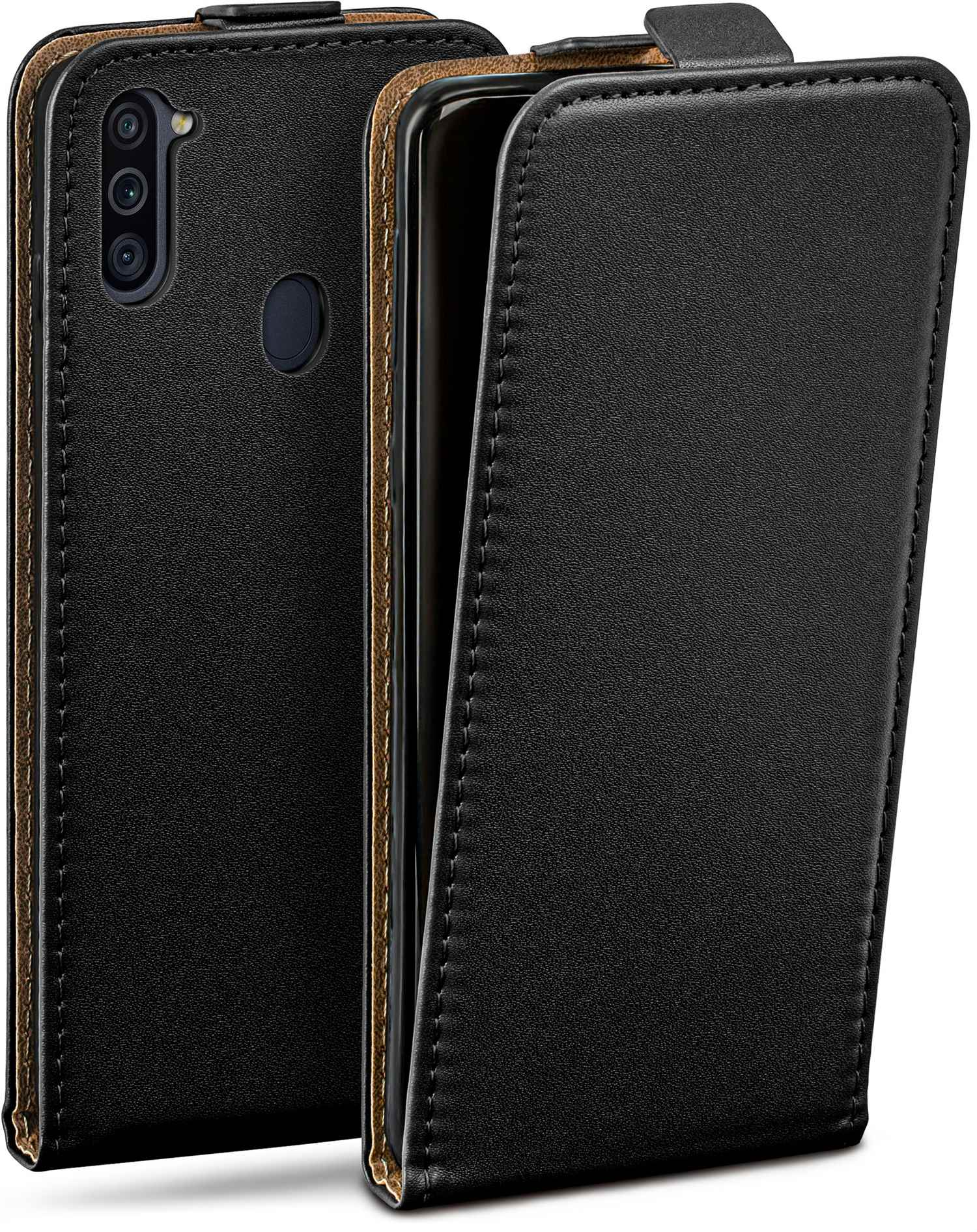 M11, Samsung, Cover, Flip Case, Galaxy Deep-Black MOEX Flip