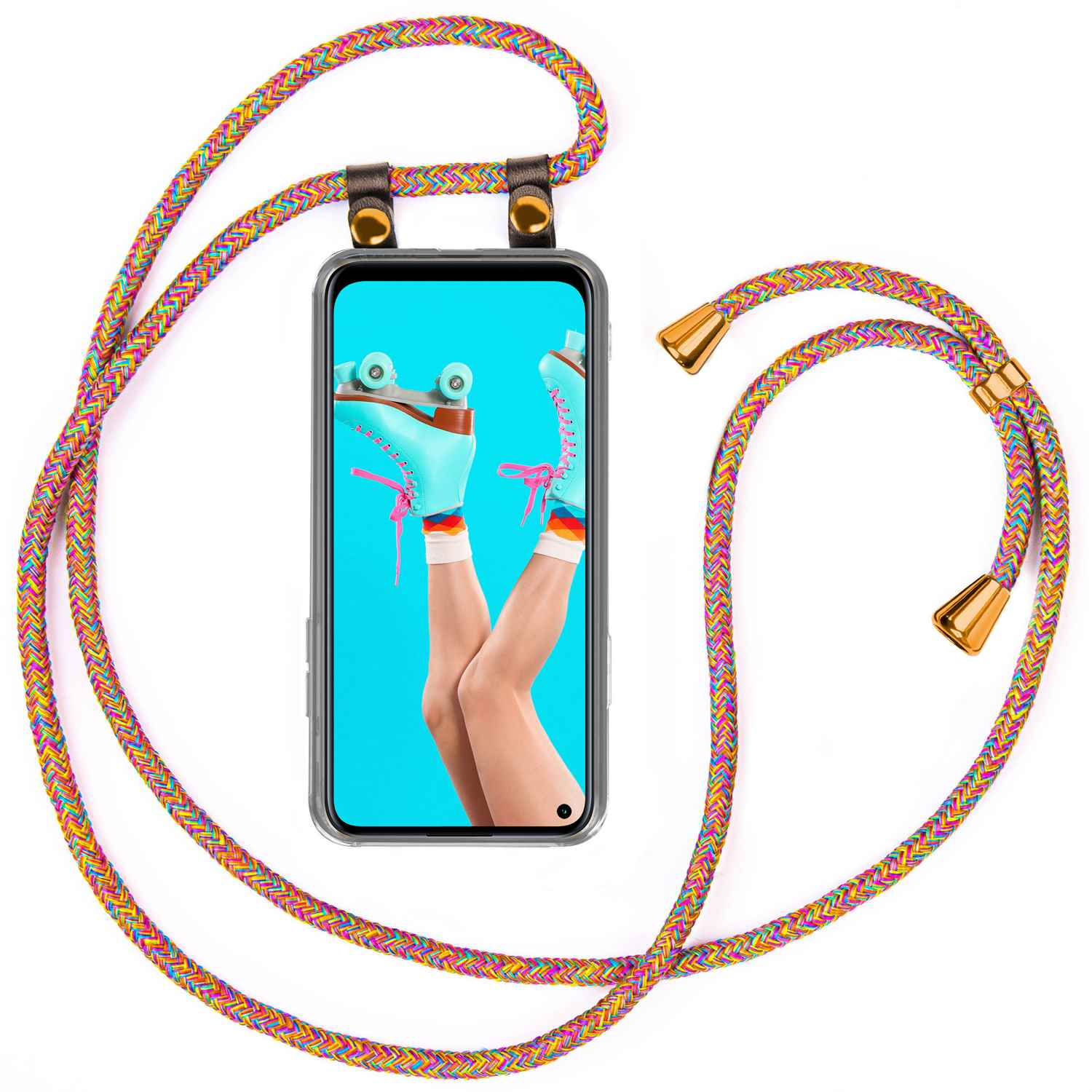 MOEX Handykette, Backcover, Redmi 9, Note Xiaomi, Regenbogen