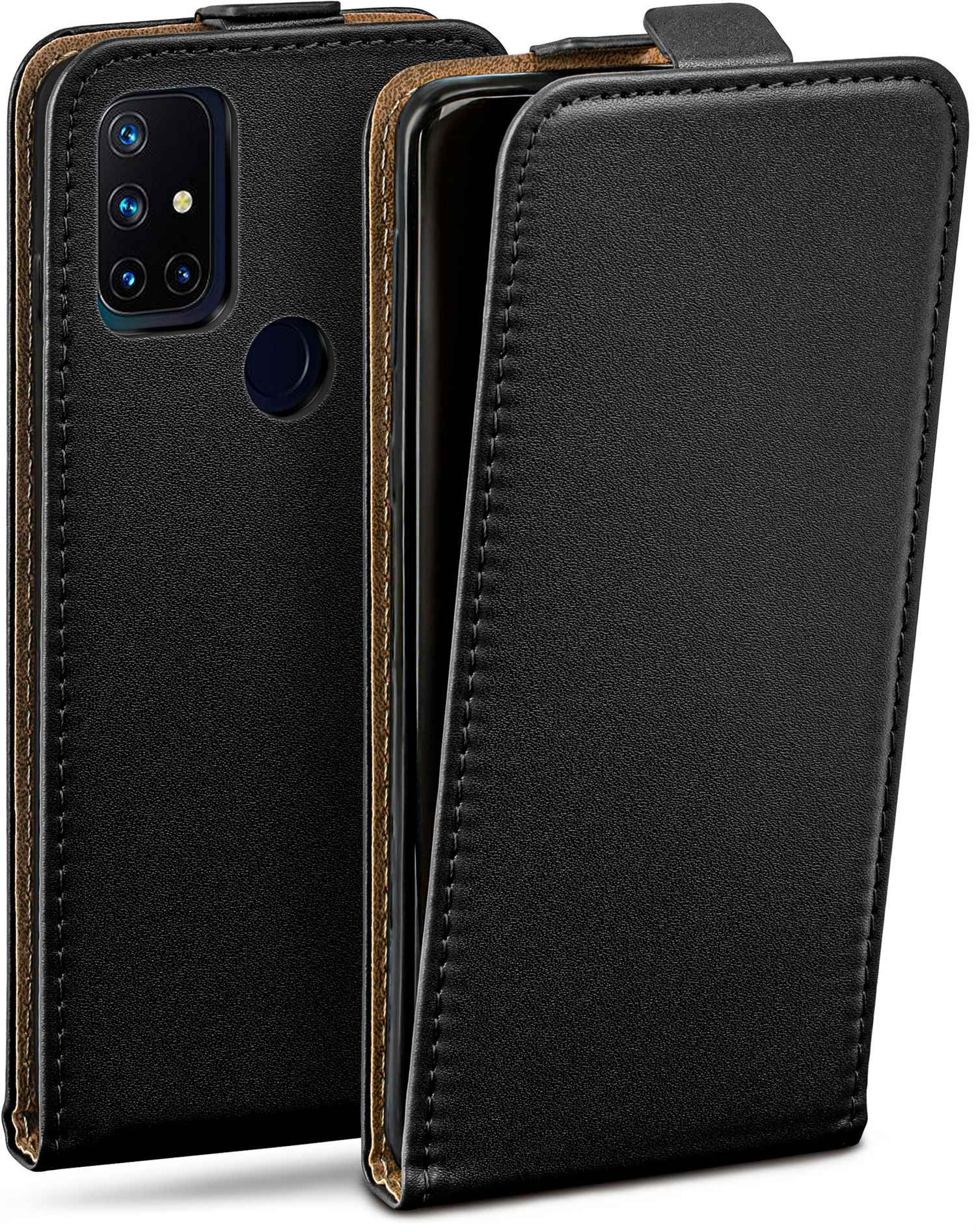 MOEX Flip Case, Flip Deep-Black Nord Cover, OnePlus, 5G, N10