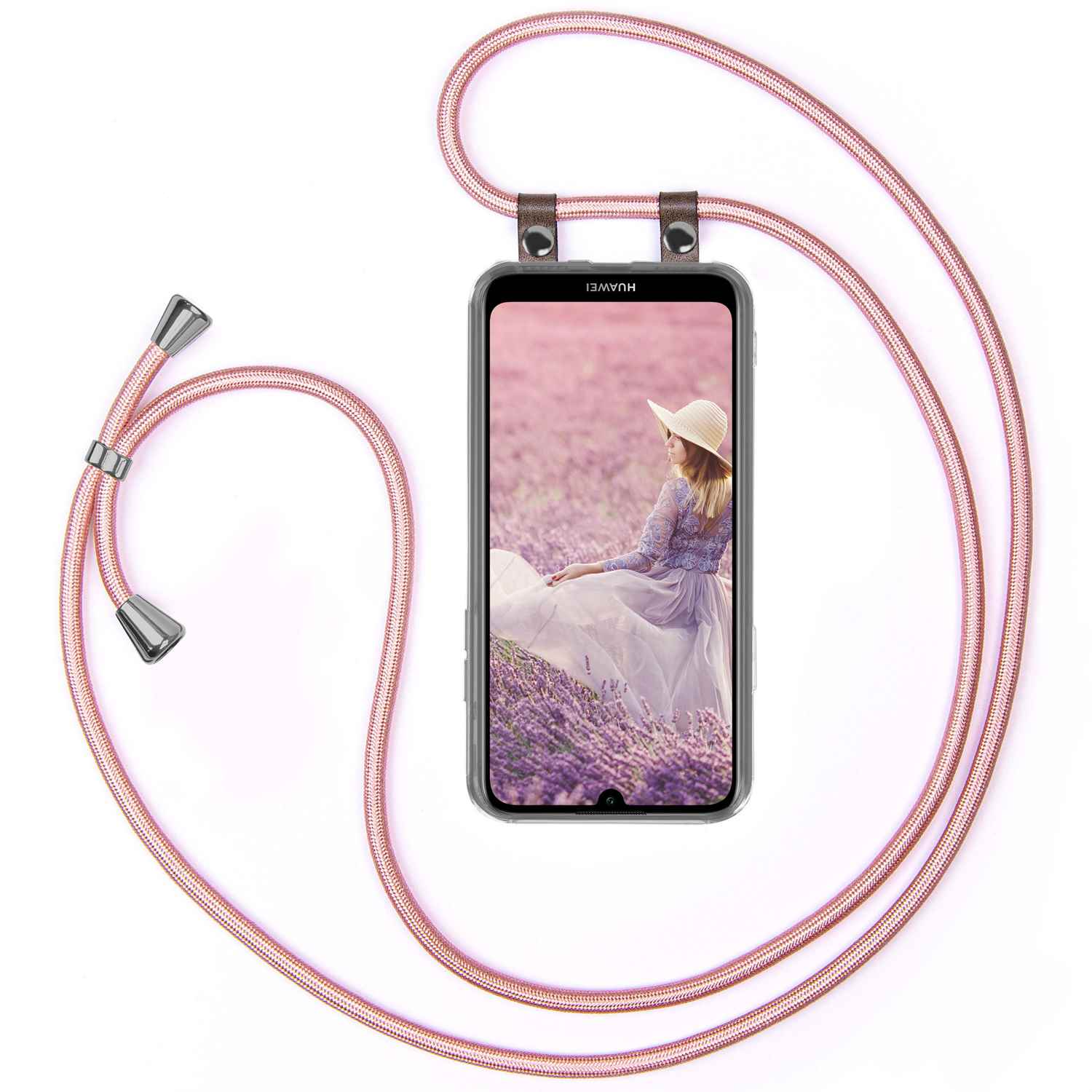 Handykette, Y5 (2019), Gold MOEX Backcover, Rose Huawei,