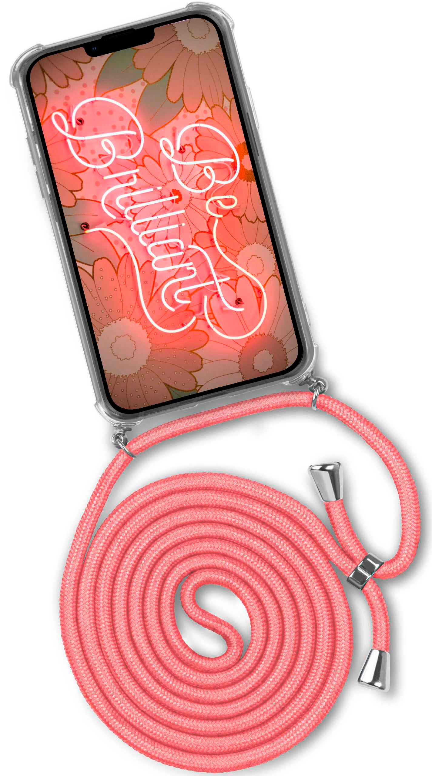 Case, Flamingo Apple, Twist Kooky Backcover, ONEFLOW (Silber) iPhone 14,