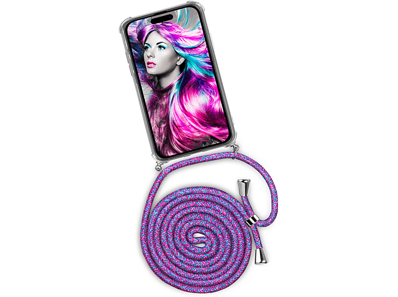 Crazy Twist Pro iPhone ONEFLOW Case, Backcover, (Silber) Max, Unicorn 14 Apple,