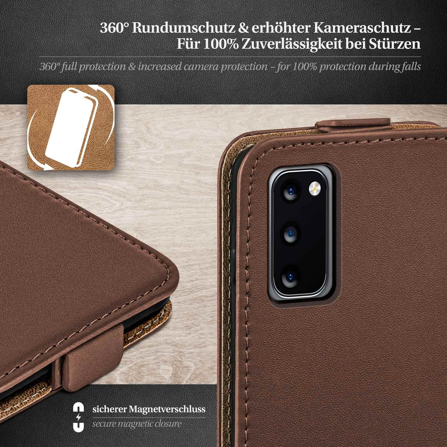 MOEX Flip Case, Flip Cover, Samsung, S20 5G, Galaxy Oxide-Brown