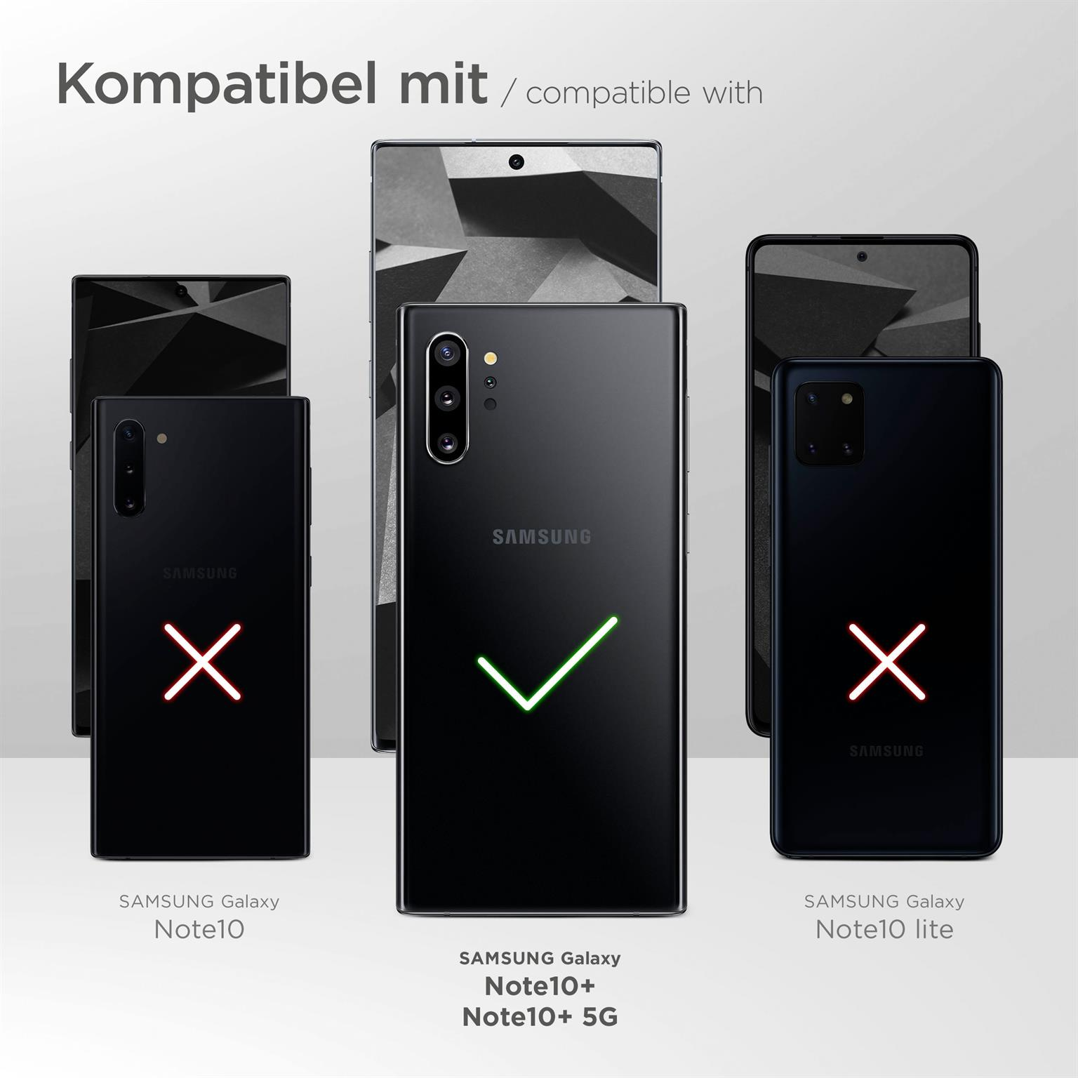 Samsung, Note Weiss Backcover, Rot Blau MOEX 5G, Galaxy Handykette, Plus 10