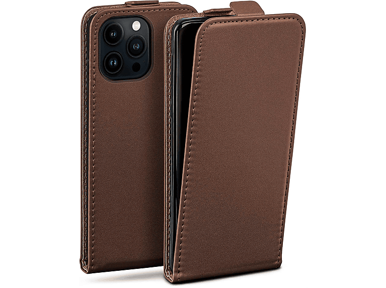 MOEX Flip Case, Flip Pro, 14 Oxide-Brown Apple, Cover, iPhone