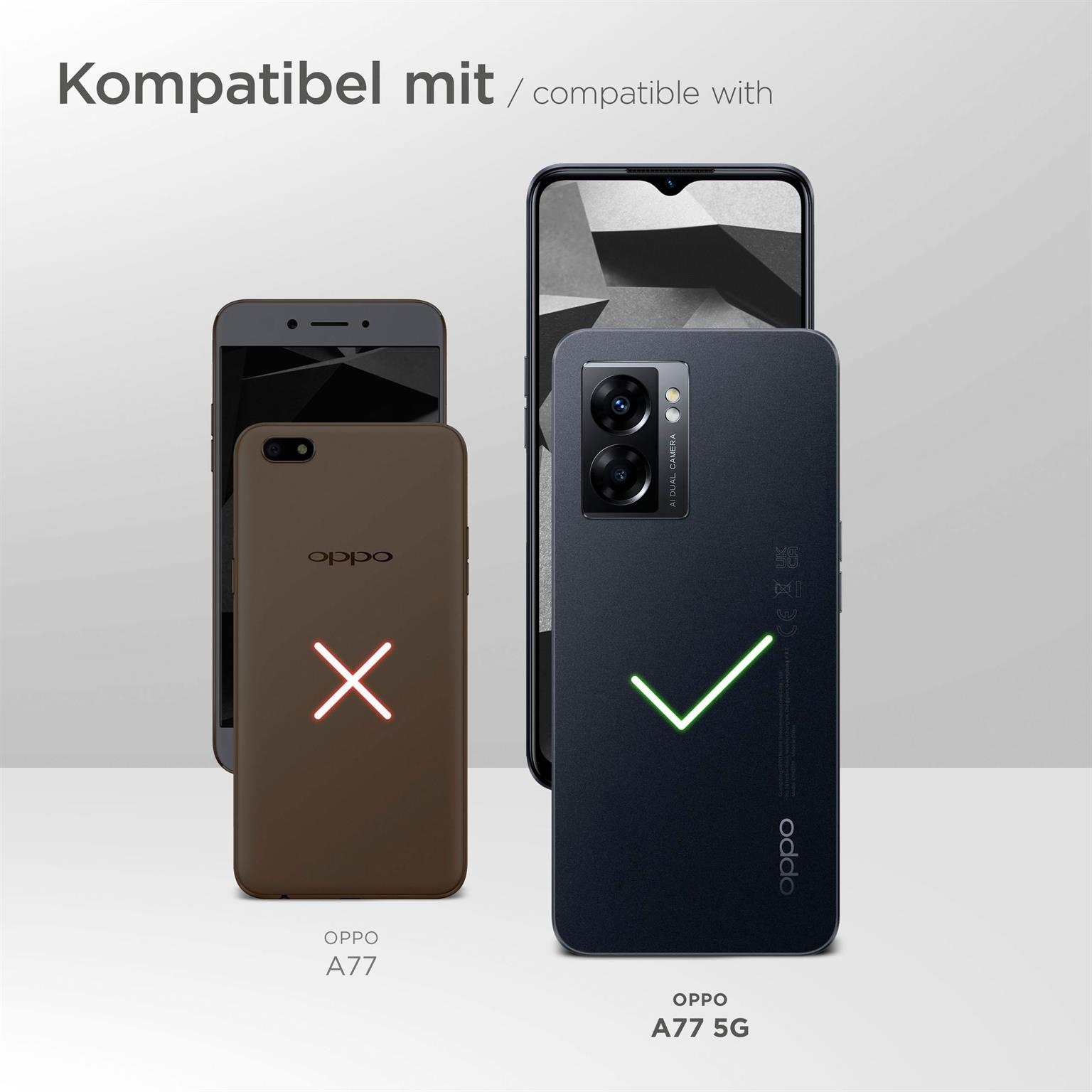 Drei Telefone mit Hüllen: braune Hülle mit 'X' und schwarzes Telefon mit grünem Häkchen.