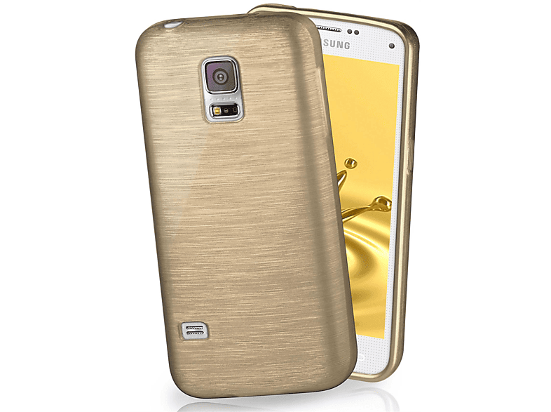 MOEX Brushed Case, Backcover, Samsung, Galaxy S5, Ivory-Gold