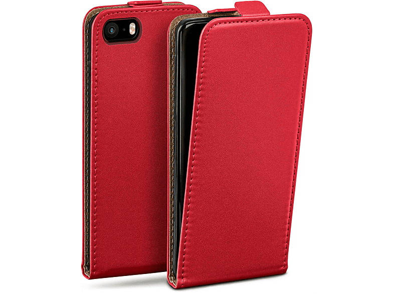 MOEX Flip Case, Flip Cover, Apple, iPhone SE 1. Generation (2016), Blazing-Red
