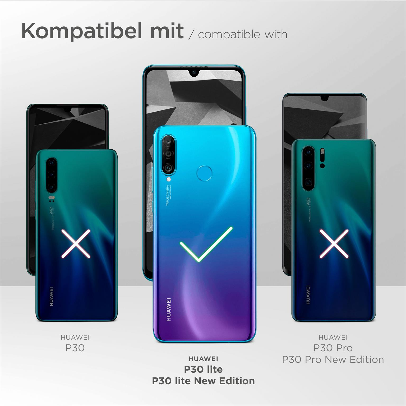 Cover, MOEX Huawei, Flip Case, Lite, Royal-Blue Flip P30