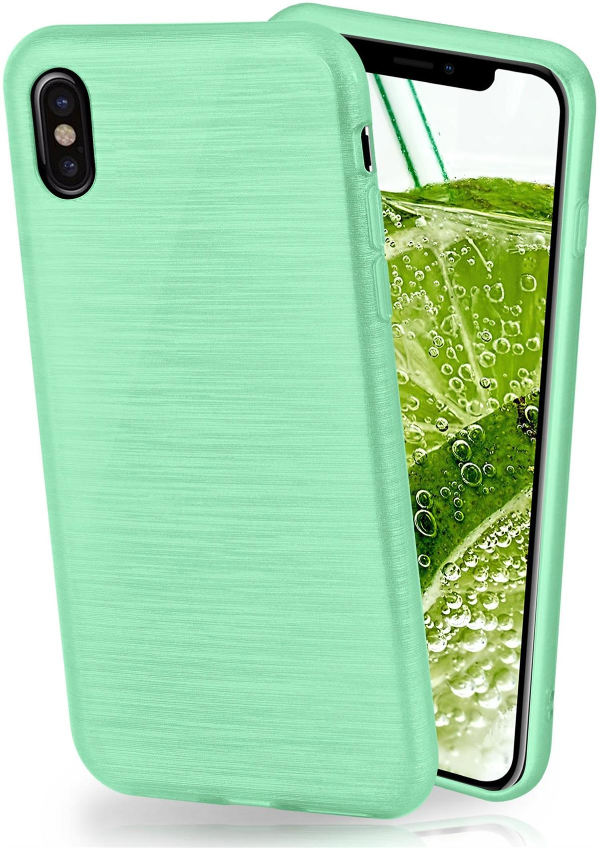 Brushed Case, Apple, Backcover, MOEX iPhone Mint-Green X,