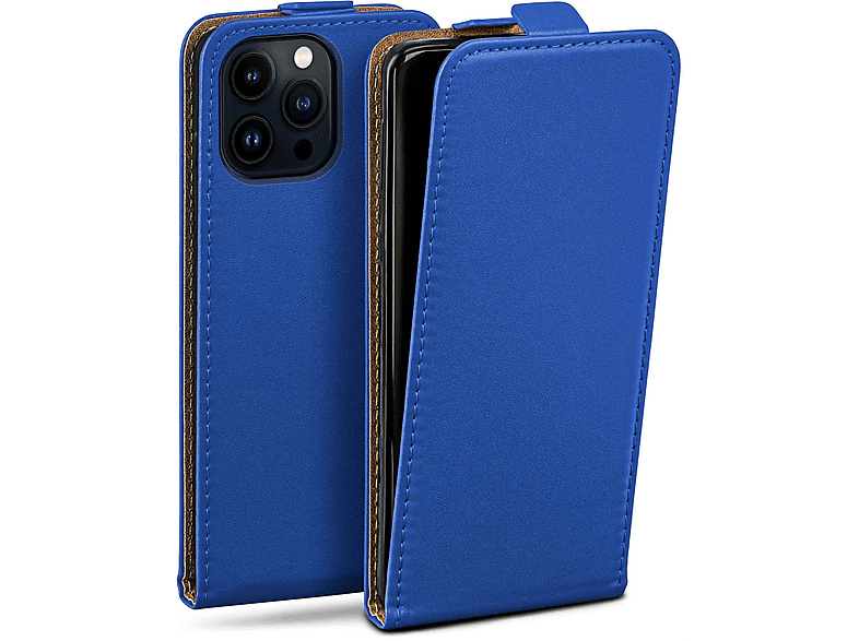 14 Case, Cover, iPhone Pro, Flip Flip Apple, Royal-Blue MOEX