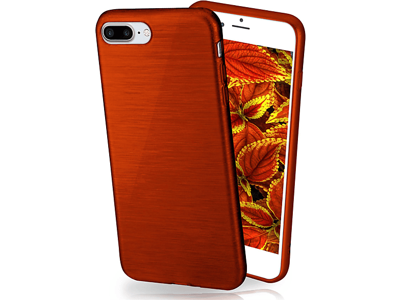 MOEX Brushed Case, Backcover, Apple, iPhone 8 Plus, Indian-Red