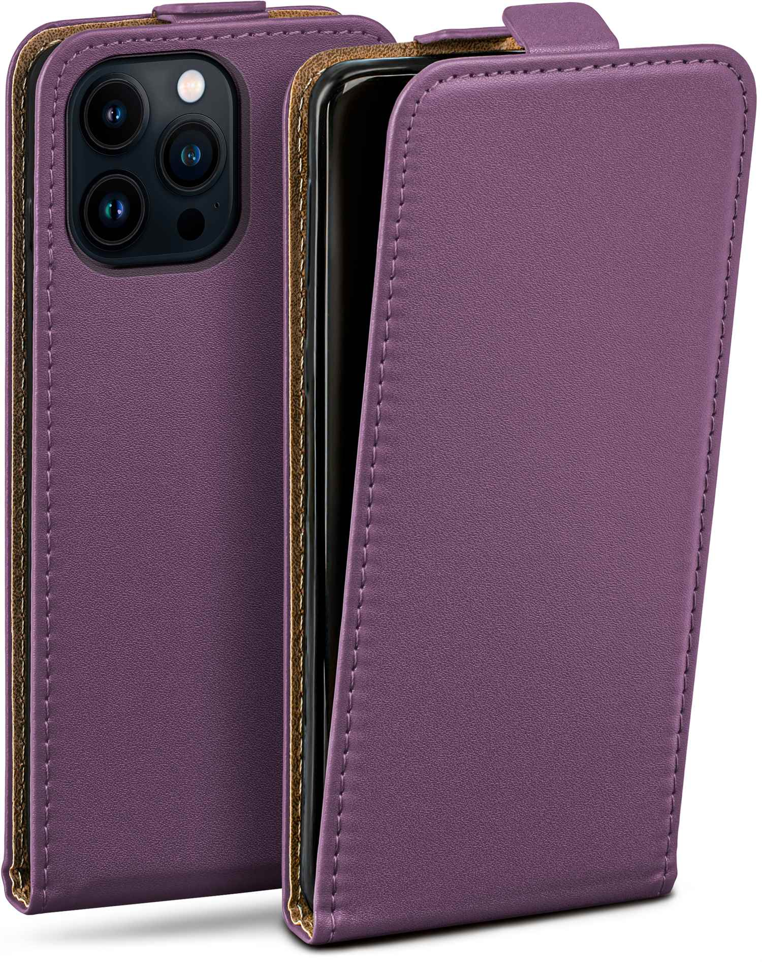 Max, Flip Cover, Case, 14 MOEX Apple, Pro iPhone Flip Indigo-Violet