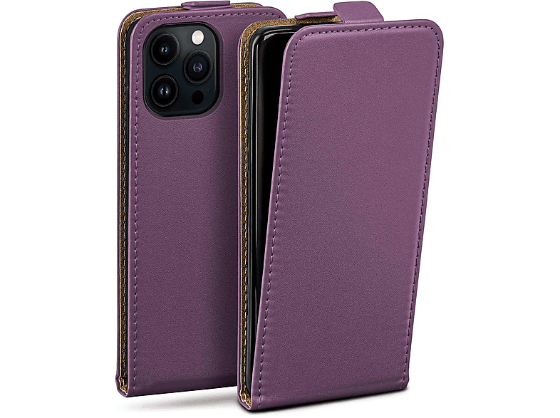Max, Flip Cover, Case, 14 MOEX Apple, Pro iPhone Flip Indigo-Violet