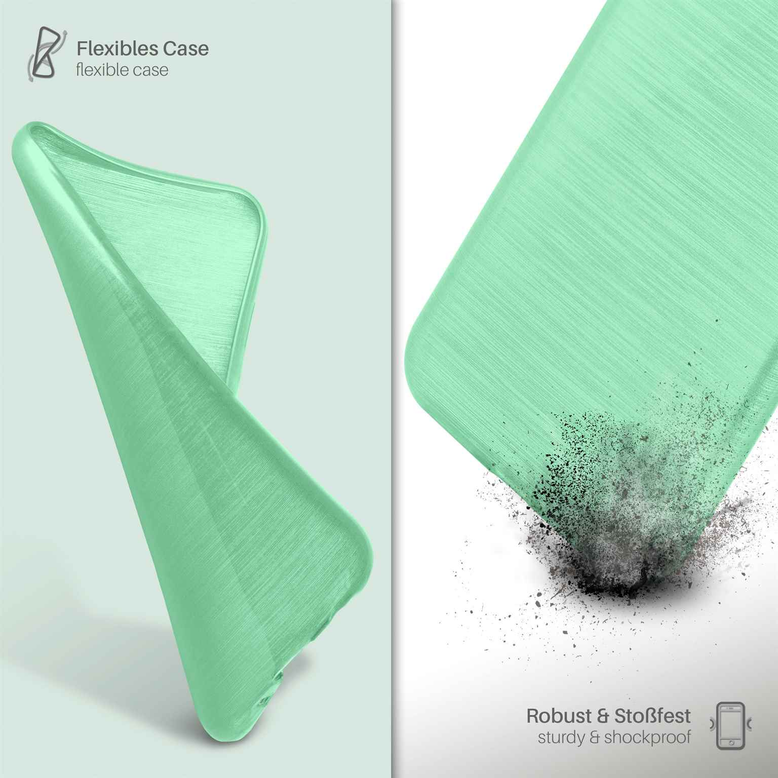 MOEX Brushed Case, iPhone Mint-Green Apple, Backcover, 8 Plus