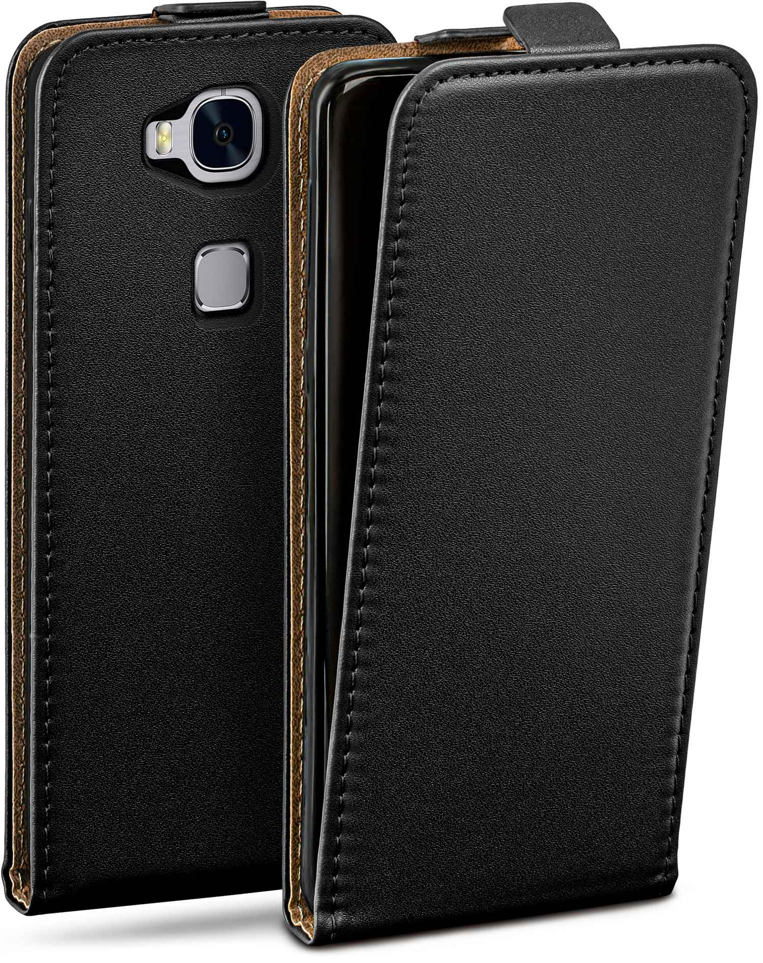 Deep-Black Flip Case, Honor Huawei, MOEX 5X, Flip Cover,