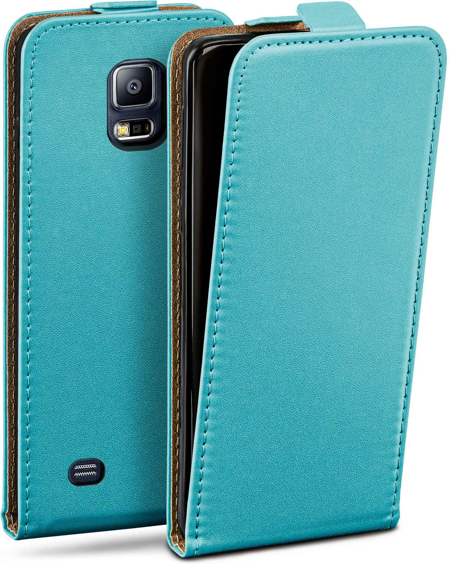 MOEX Aqua-Cyan Cover, Flip Galaxy S5 Case, Neo, Samsung, Flip