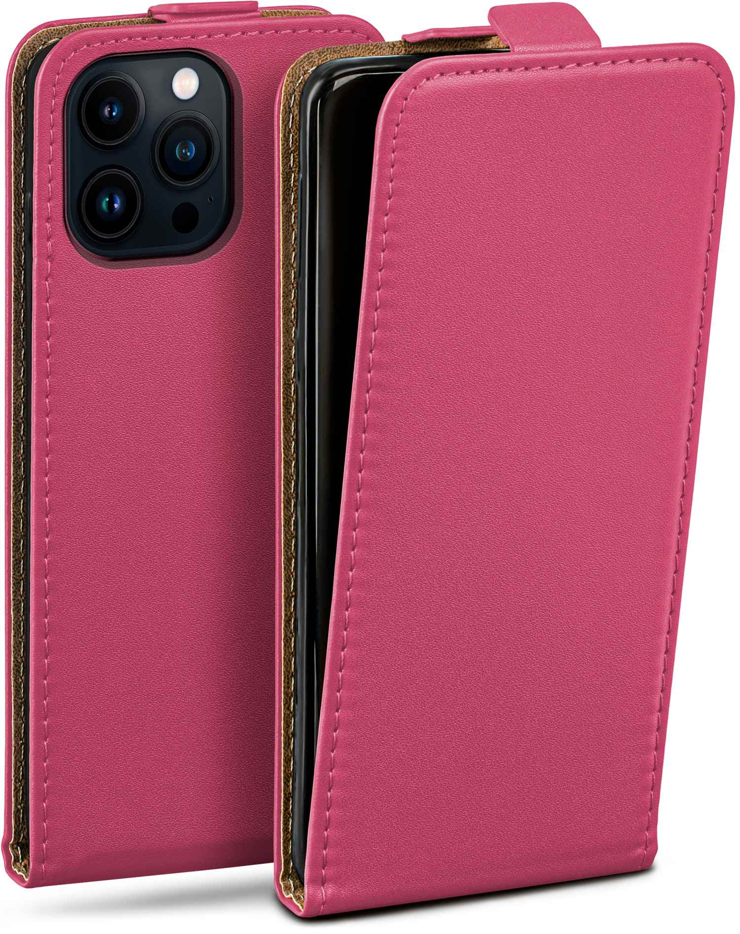 MOEX Flip Case, Flip Cover, Apple, Pro Berry-Fuchsia 14 iPhone Max