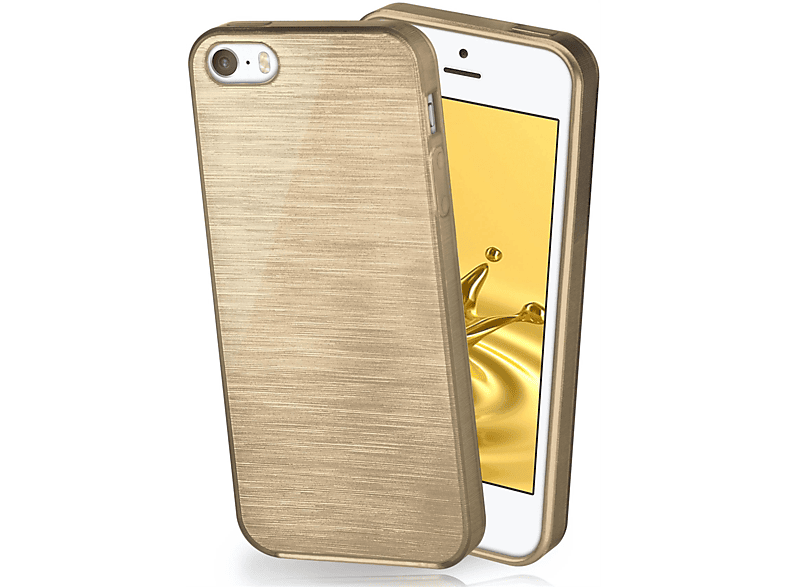 5, Apple, Backcover, Case, Ivory-Gold Brushed MOEX iPhone