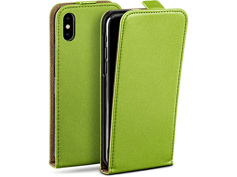 Lime-Green Case, Cover, Flip iPhone XS, Apple, MOEX Flip