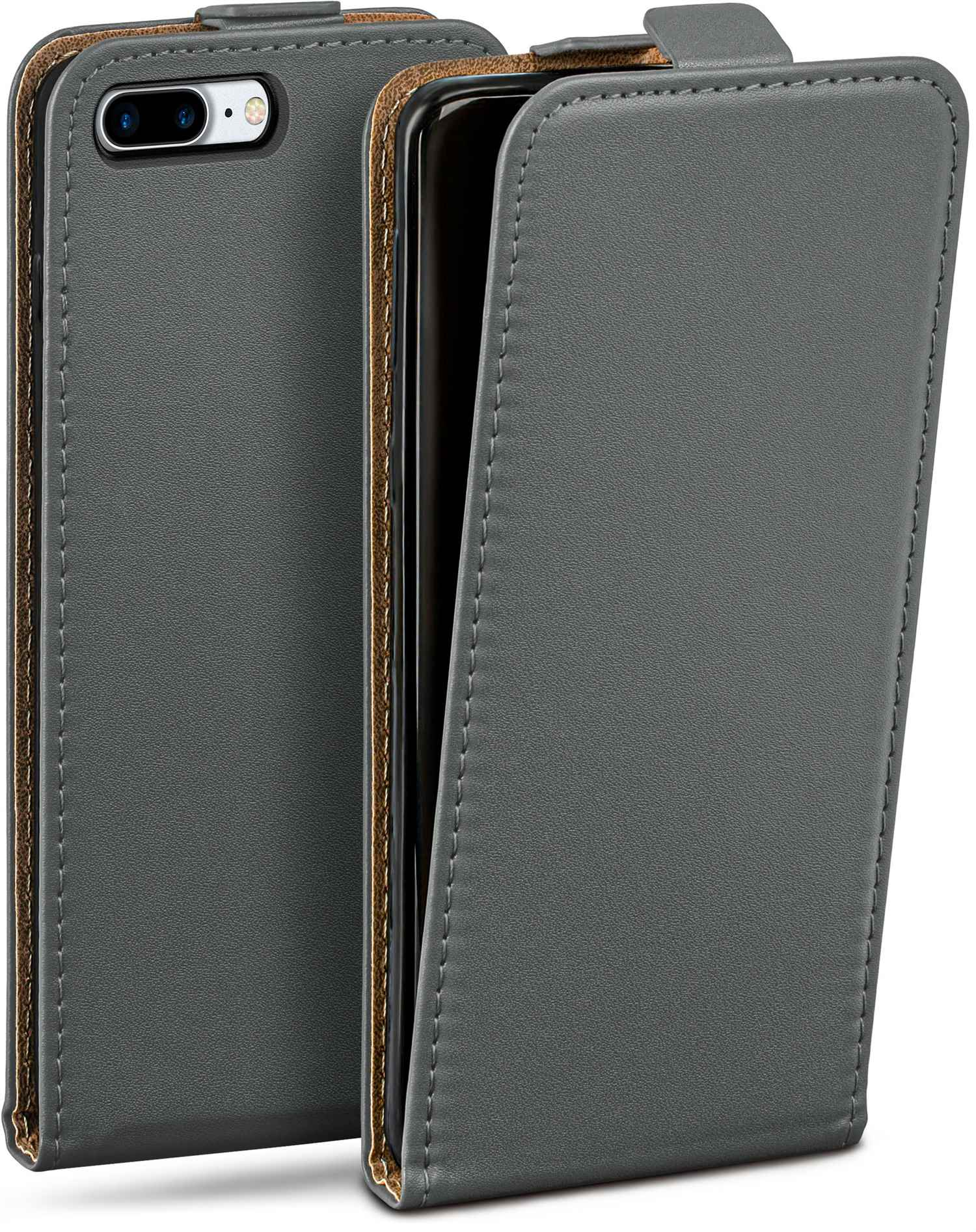 Anthracite-Gray Case, iPhone Flip 8 Apple, Plus, Flip Cover, MOEX