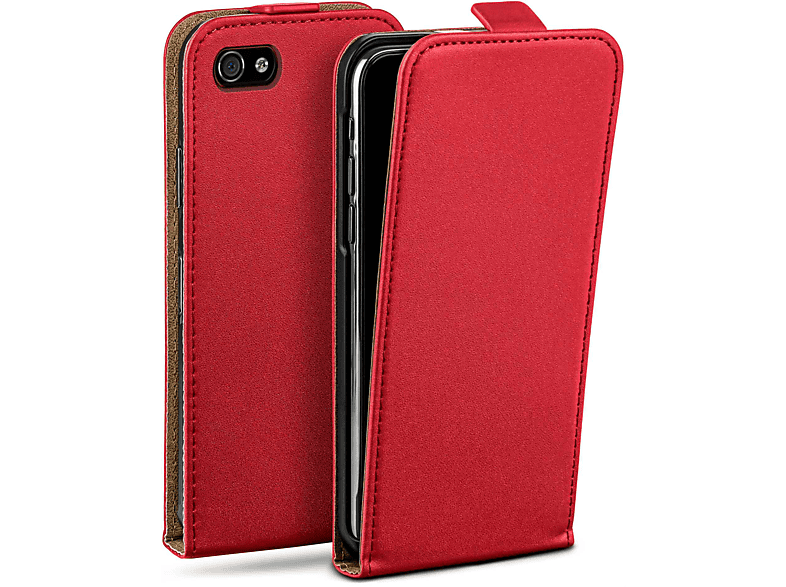 MOEX Flip Case, Flip Cover, Apple, iPhone 4S, Blazing-Red