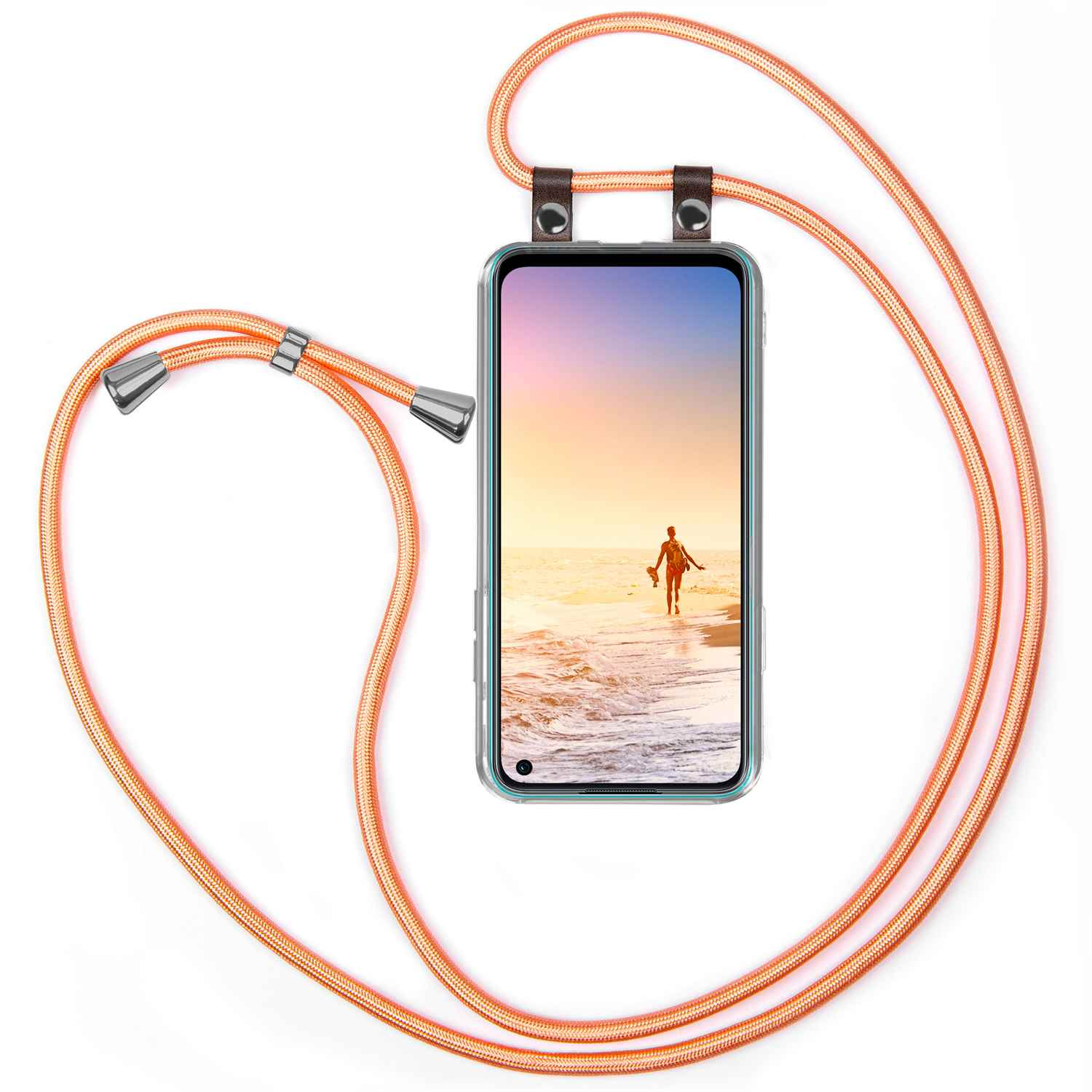 MOEX Handykette, Backcover, Shiny Coral Oppo, 5G, A77