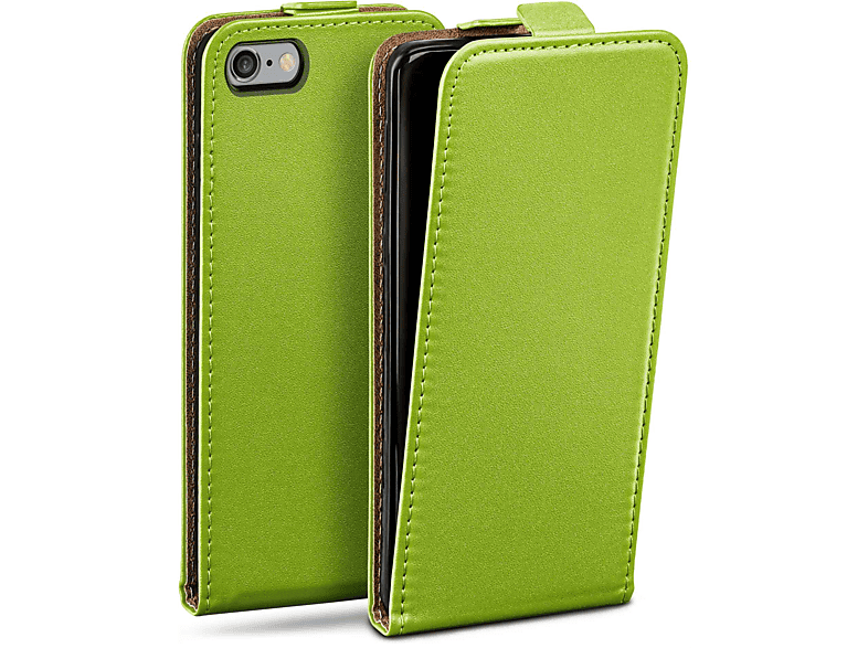 iPhone Flip Case, Lime-Green Flip MOEX Cover, 6, Apple,
