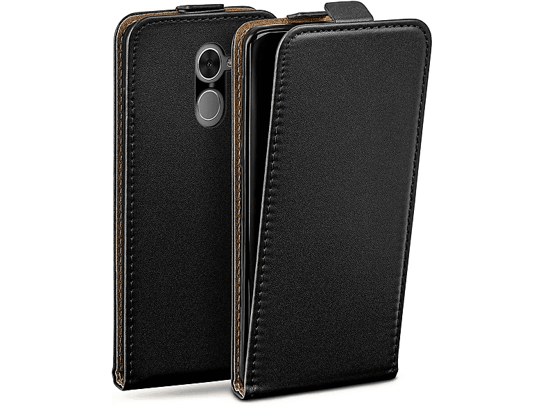Cover Magnetica 360° Con Vetro Temperato Per Huawei Y7 2019 / Y7 Prime - Bordo Nero
