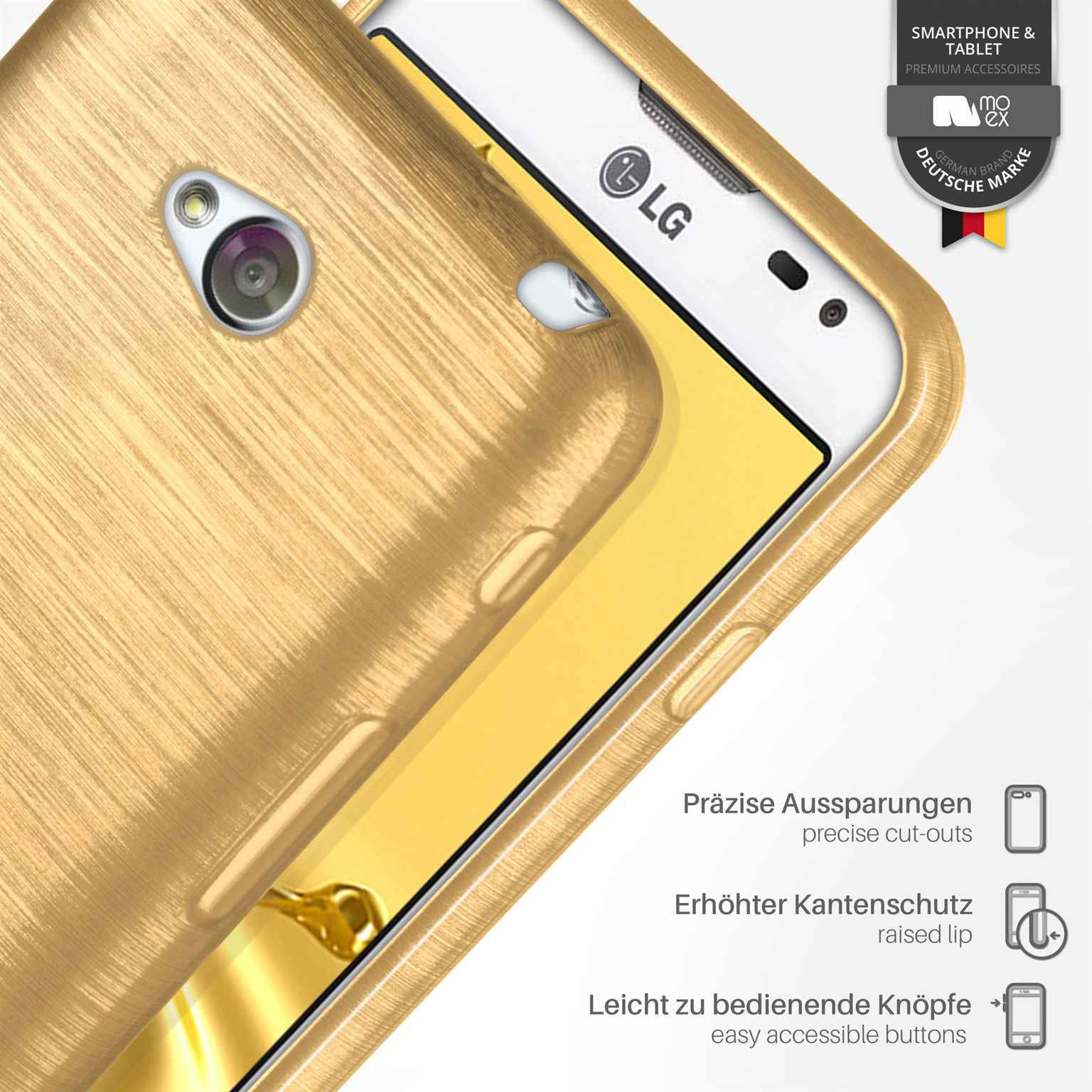 MOEX Brushed Case, Backcover, Ivory-Gold L65, LG