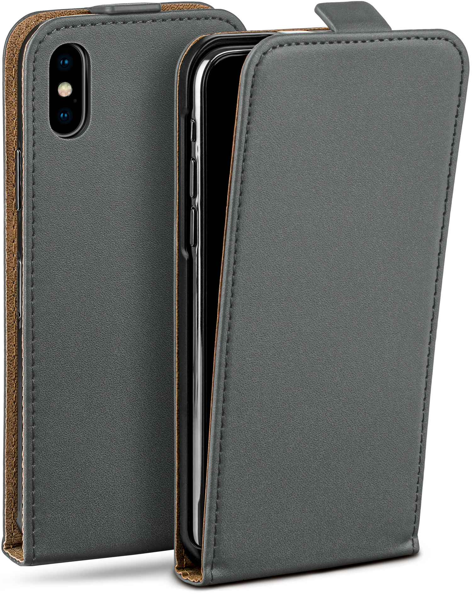 MOEX Flip Case, Flip Anthracite-Gray Cover, iPhone Apple, XS