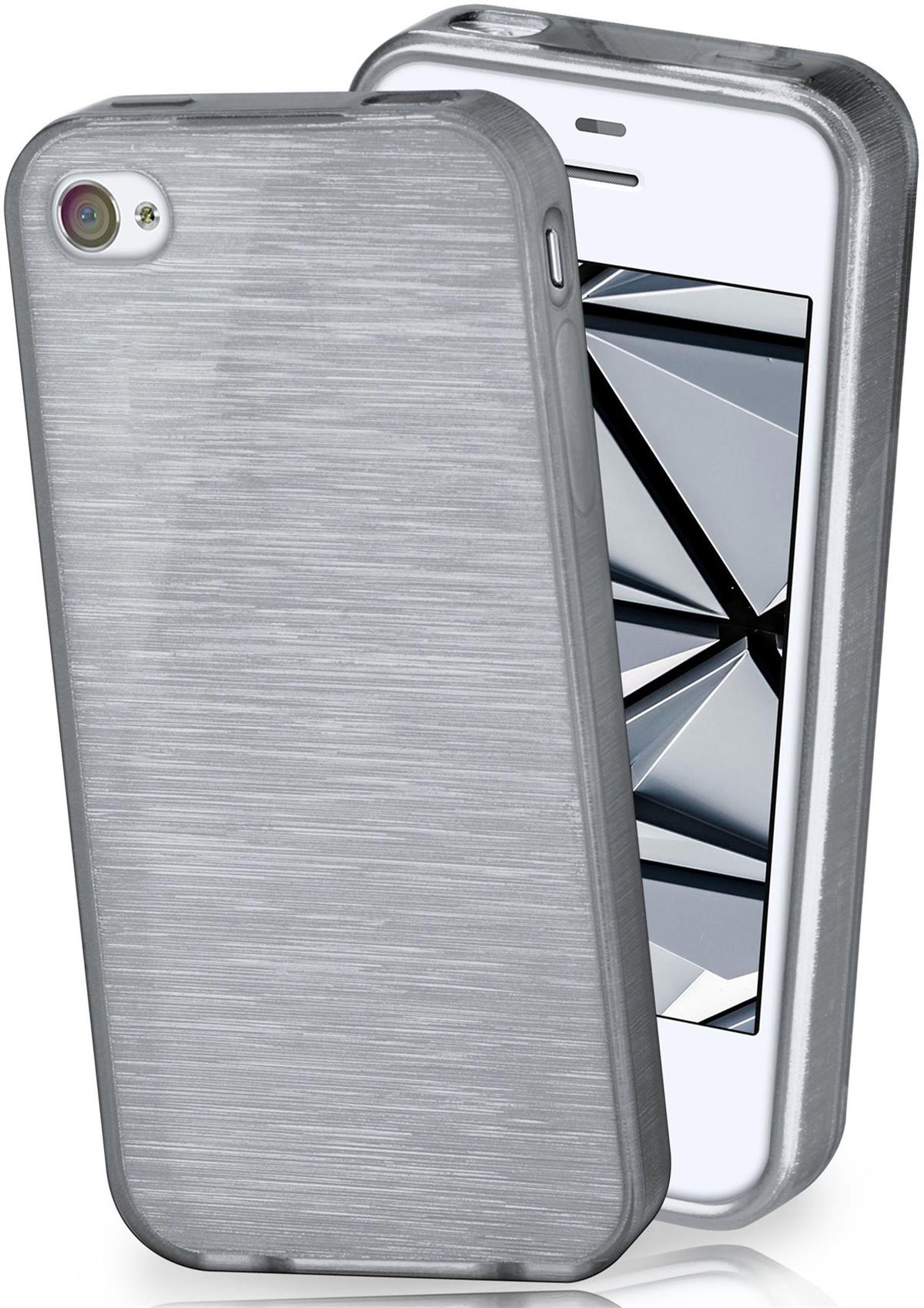 Platin-Silver MOEX Case, Backcover, Brushed iPhone Apple, 4S,