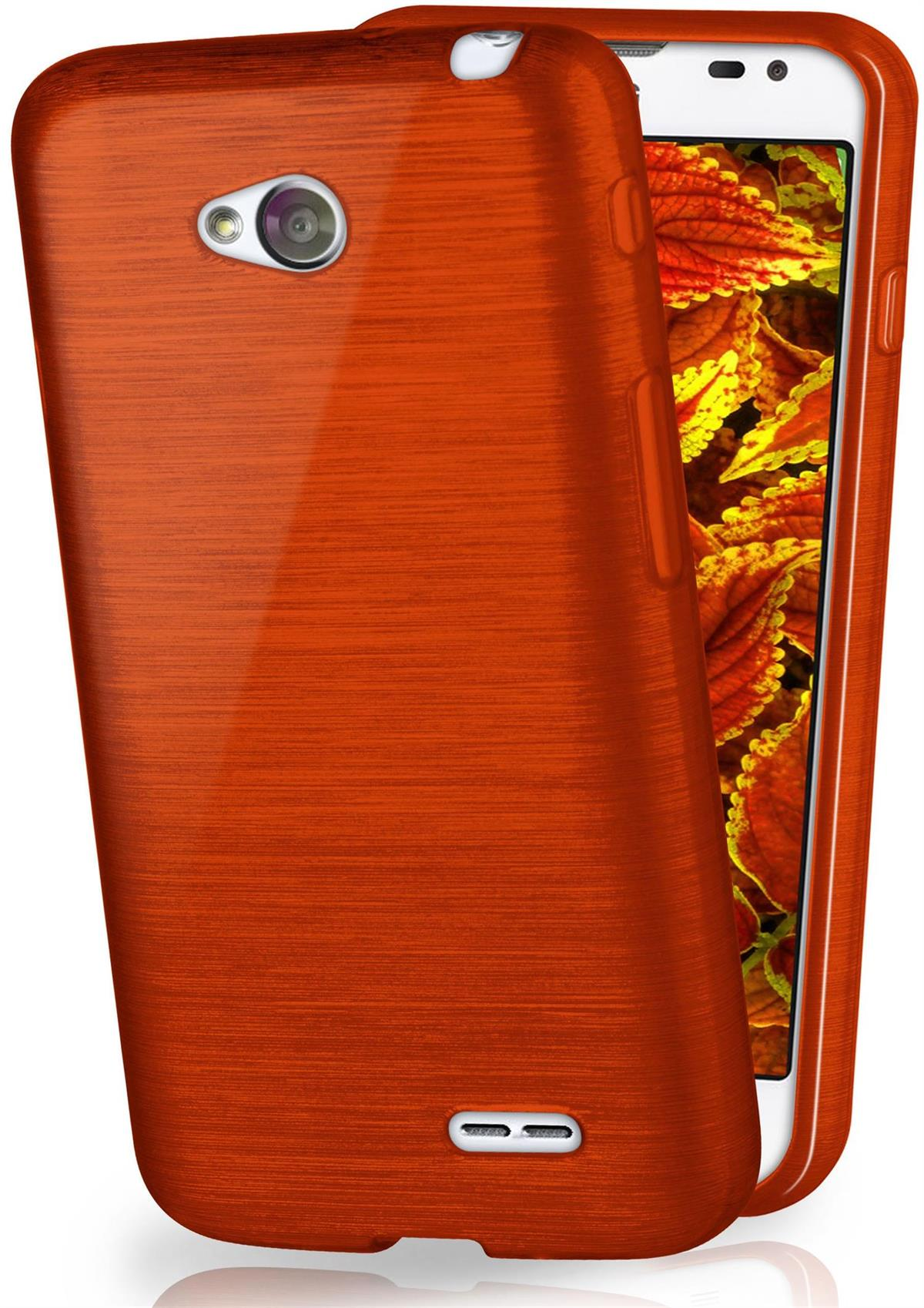 MOEX L65, Brushed LG, Indian-Red Case, Backcover,